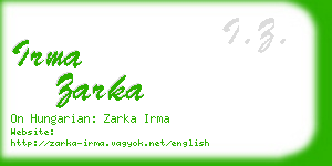 irma zarka business card